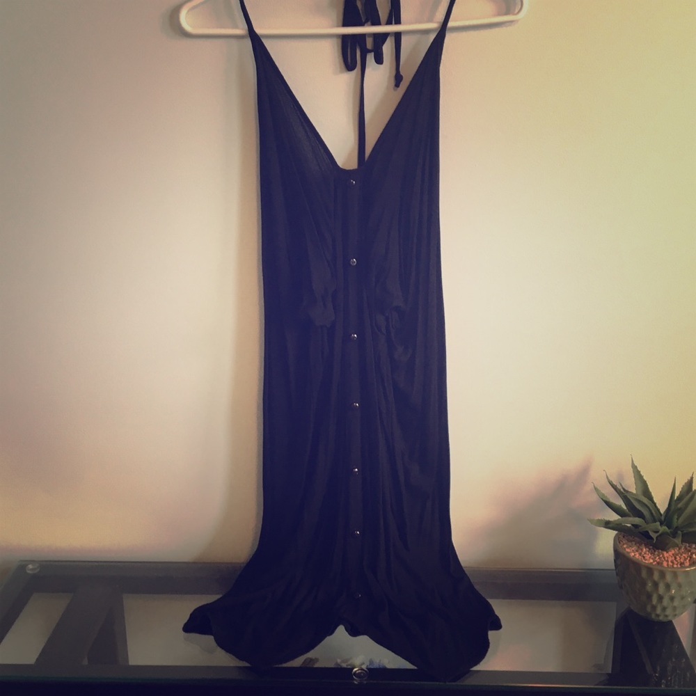 Black halter BCBG dress